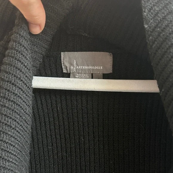 Anthropologie Black Cutout Sweater - Picture 2 of 4